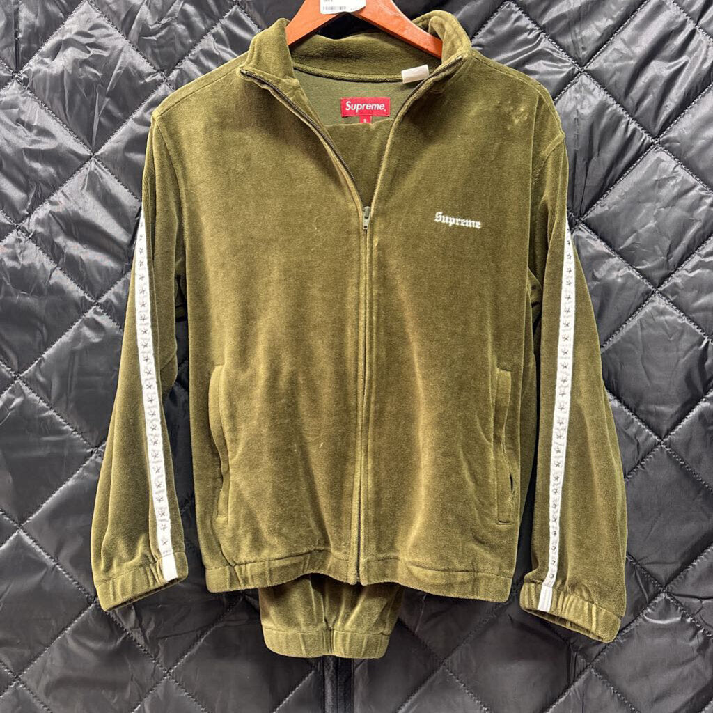 Supreme Velour Tracksuit Olive