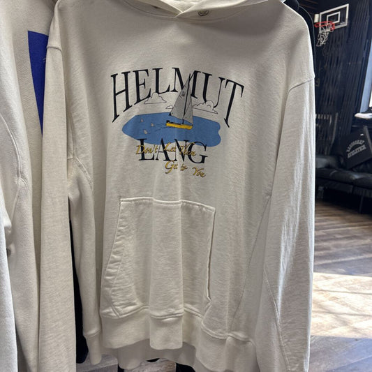 Helmut Lang Hoodie White Blue Yellow Boat