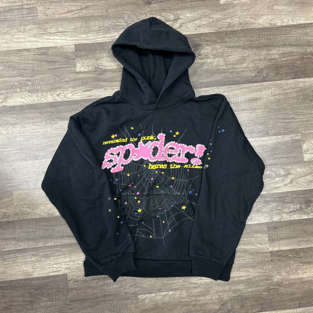 Sp5der hoodie black 2nd version