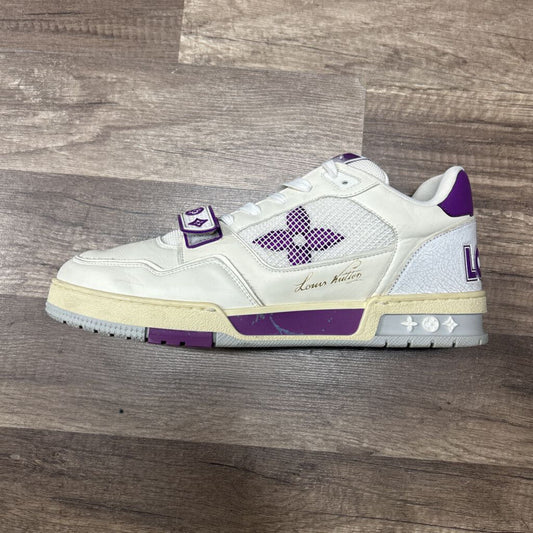 Louis Vuitton trainer strap court purple