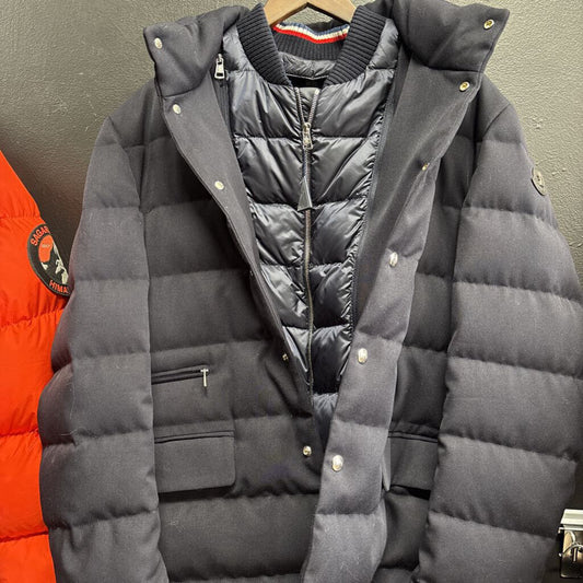 Moncler Bess Hooded Wool Down Jacket