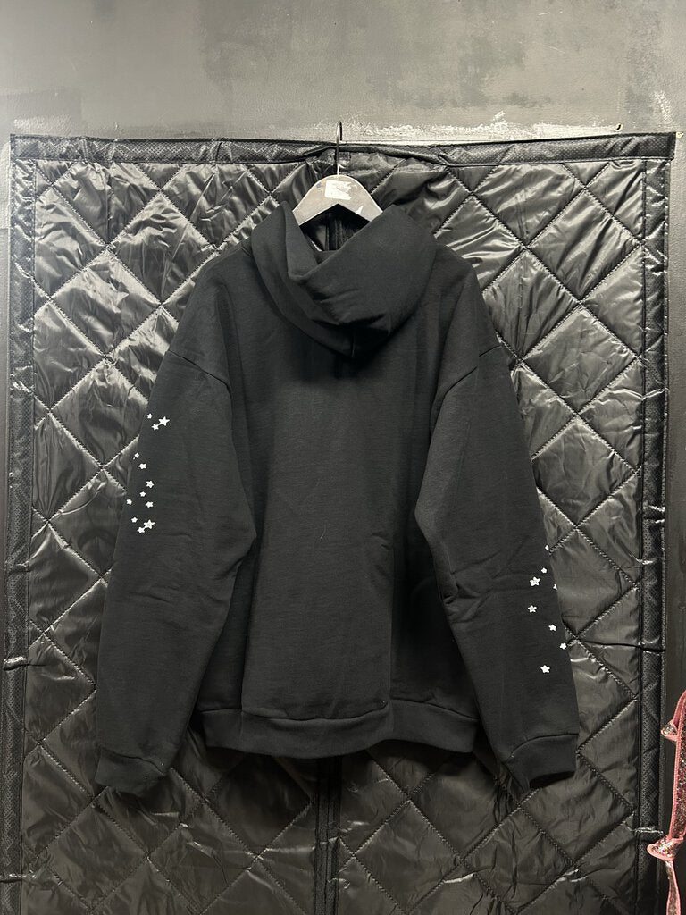 Sp5der hoodie black white