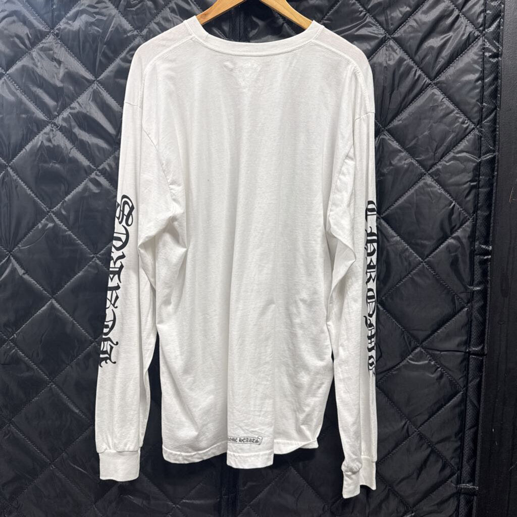 Chrome Hearts Long Sleeve White Neck Logo