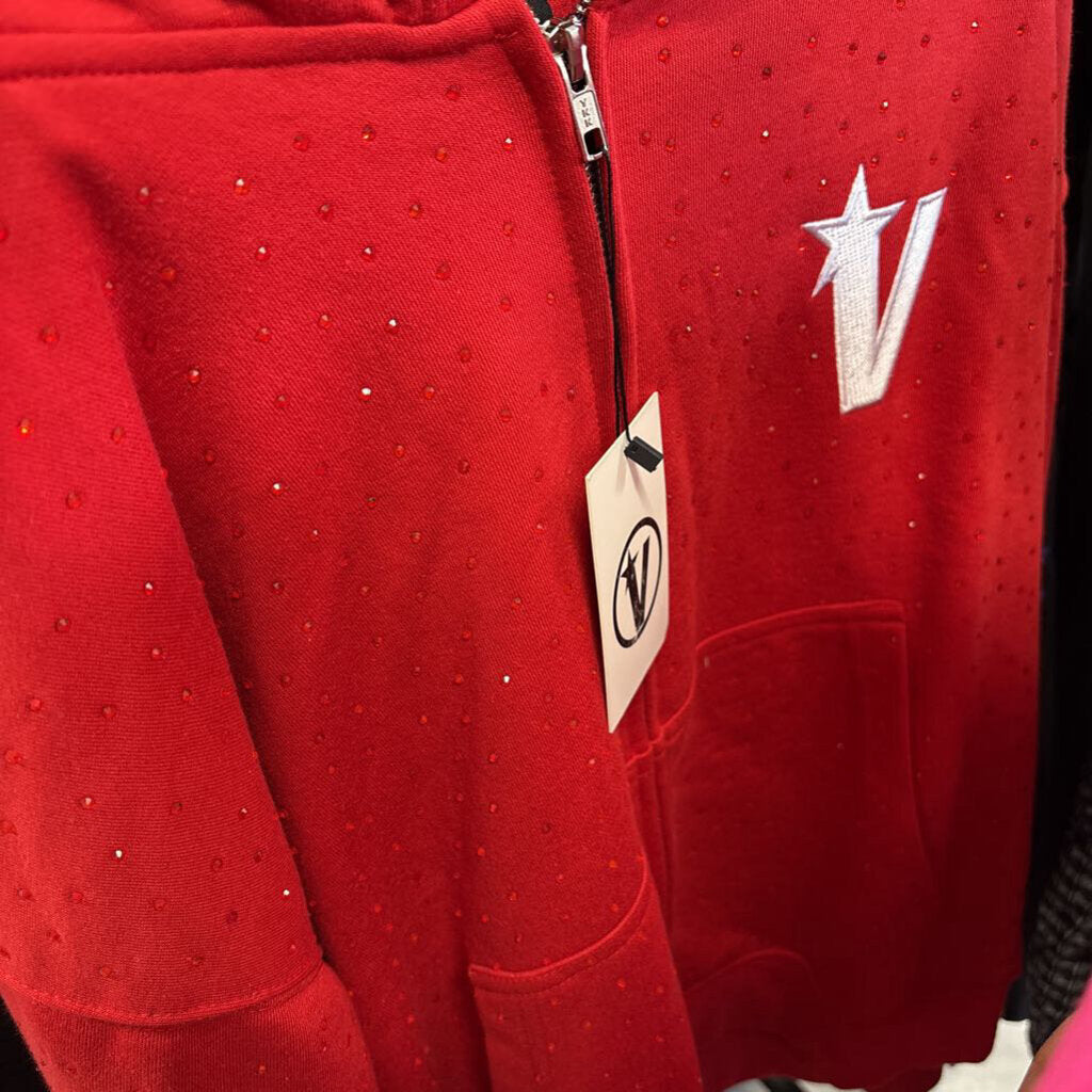 Very Distance red hoodie
