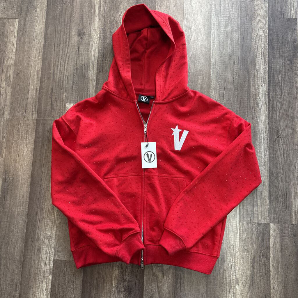 Very Distance red hoodie