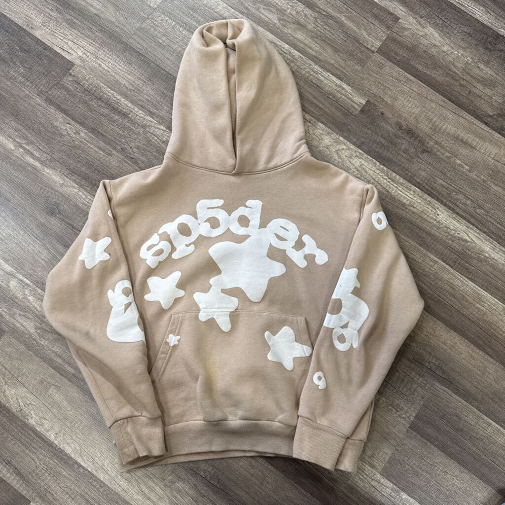 Sp5der beluga hoodie tan