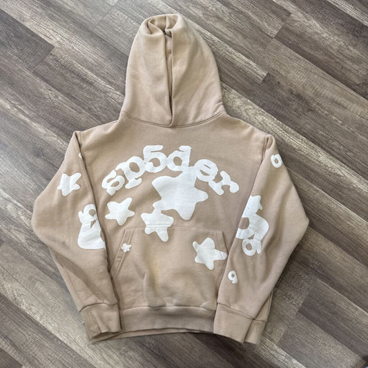 Sp5der beluga hoodie tan