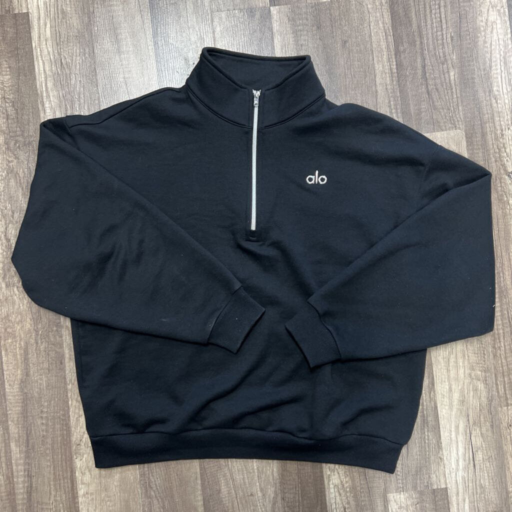 Alo Half Zip Black sweatsuit