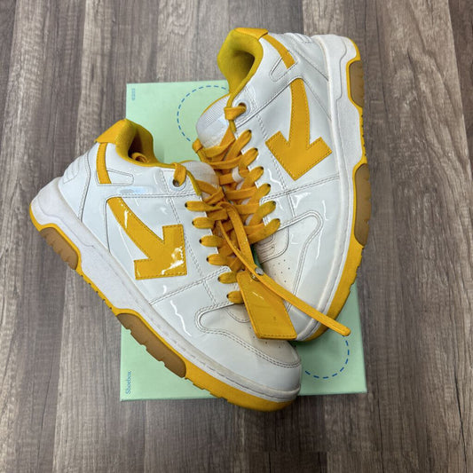 Off white out of office patent white yellow