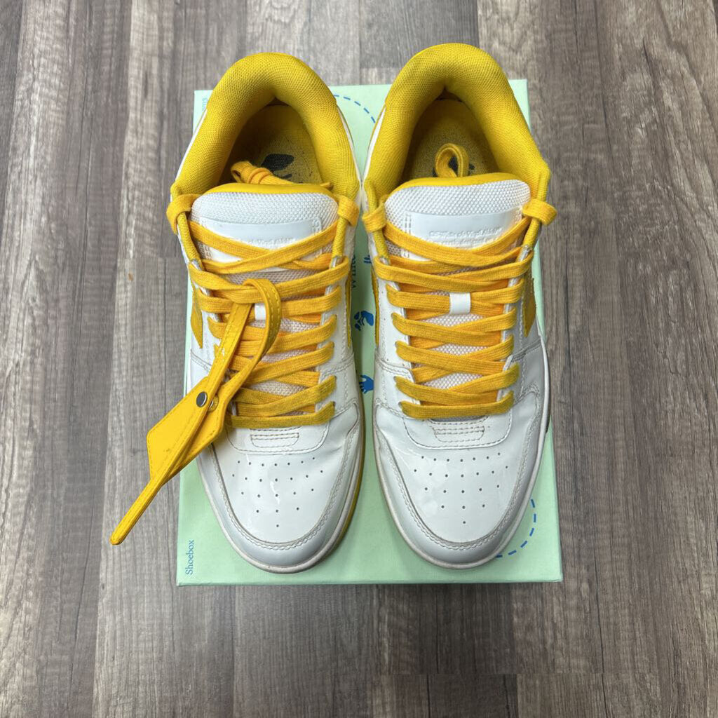 Off white out of office patent white yellow