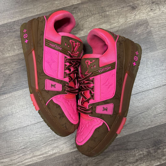 LV Louis Vuitton Trainer Pink Brown (NO BOX)