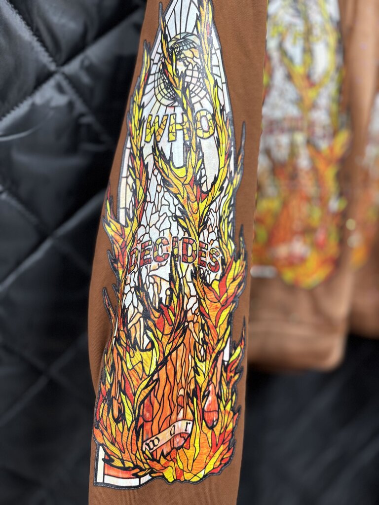 Who Decides War Hoodie Flame Glass Brown