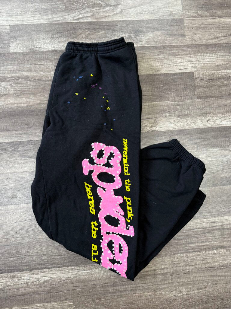 Sp5der punk hoodie black