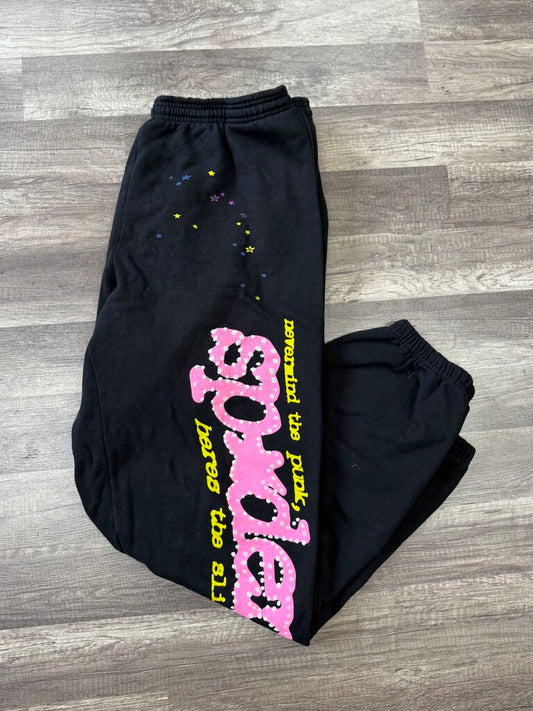 Sp5der punk hoodie black