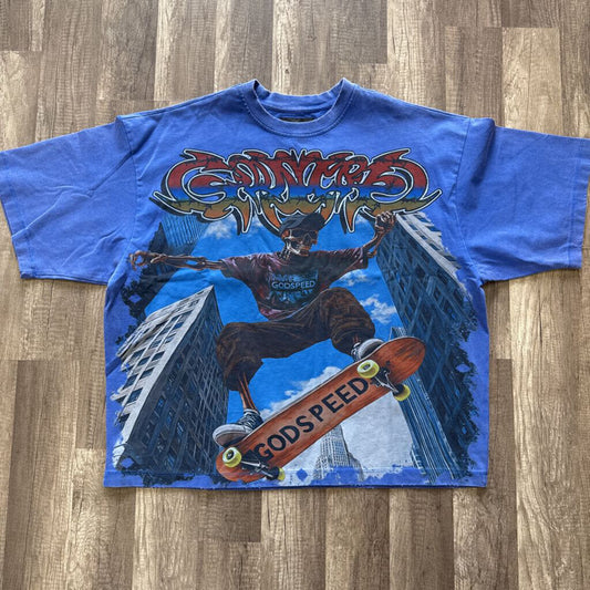 Godspeed Skateboarder Blue