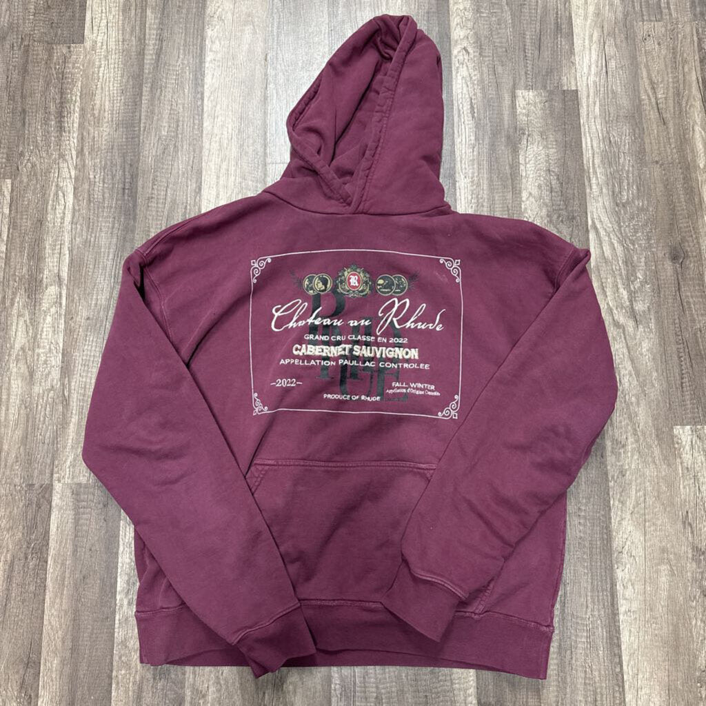 Rhude Burgundy Cabernet Sauvignon hoodie