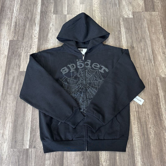 Sp5der Hoodie Black Zip