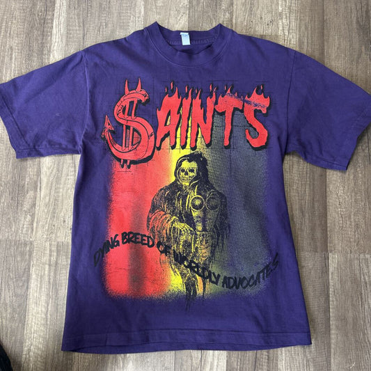 saints shirt purple red logo