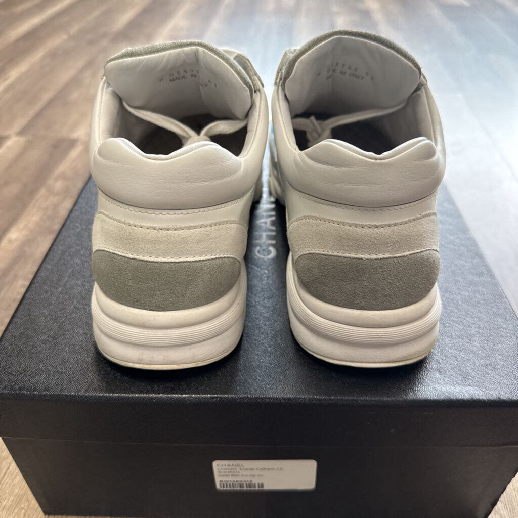 Chanel trainer white blue