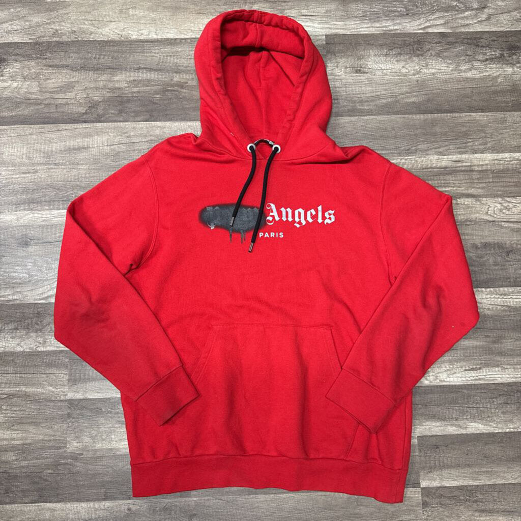 Palm Angles hoodie red spray paint
