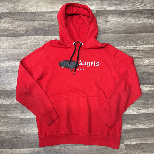 Palm Angles hoodie red spray paint