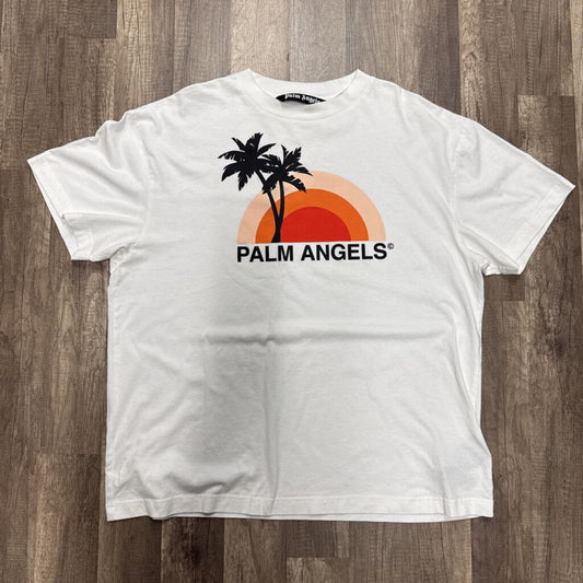 Palm Angles sunset shirt white