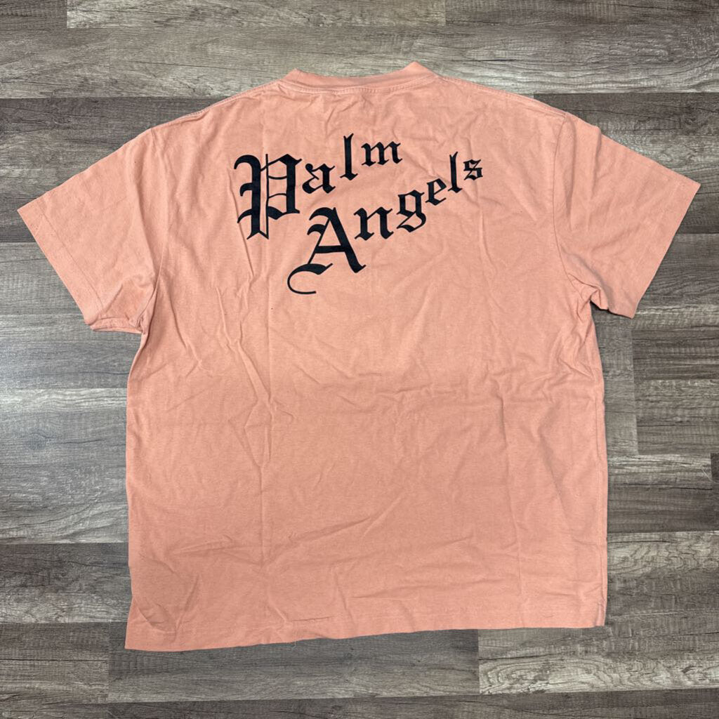 Palm Angles dagger heart on fire peach shirt