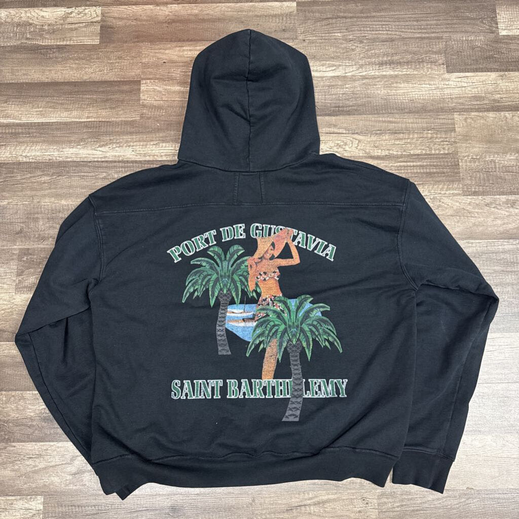 Rhude Hoodie black port de Gustavia