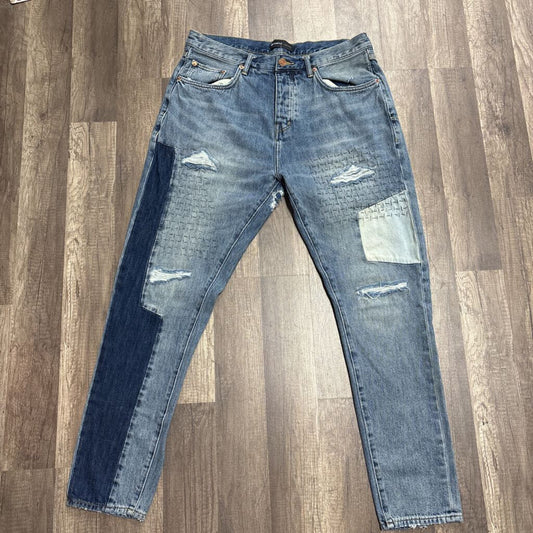 Purple Jean Blue Stitch