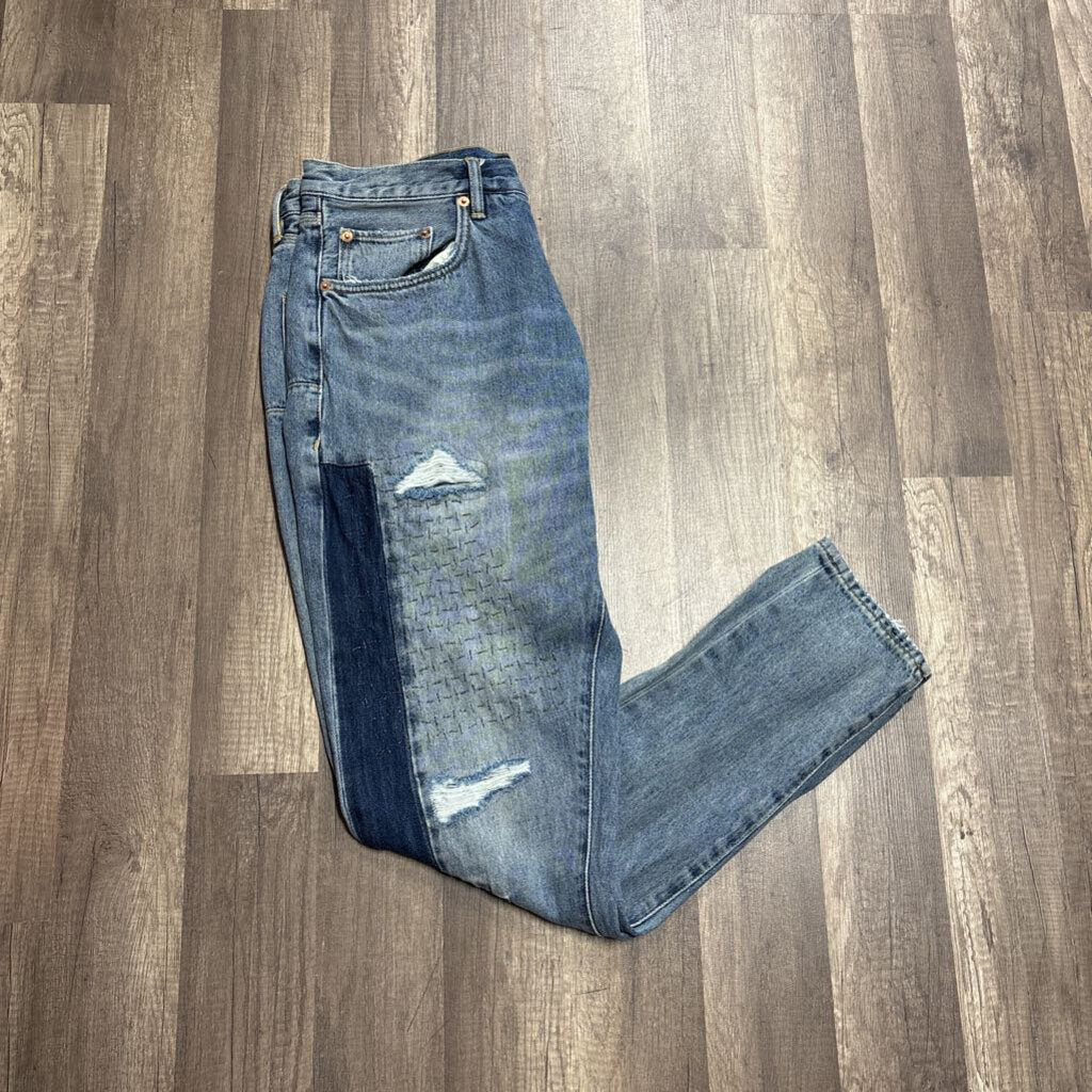 Purple Jean Blue Stitch