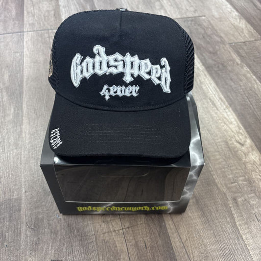 Godspeed 4ever trucker hat black silver