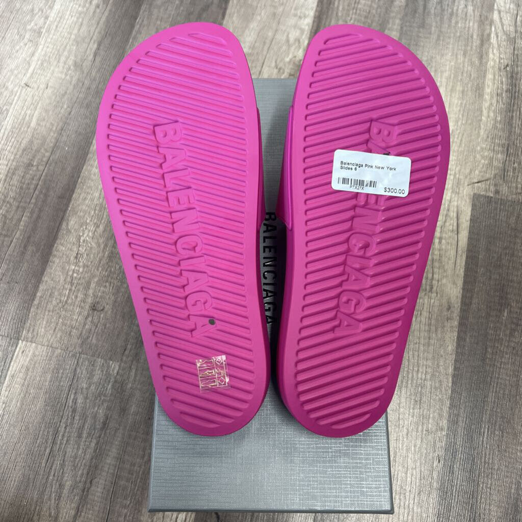 Balenciaga Pink New York Slides