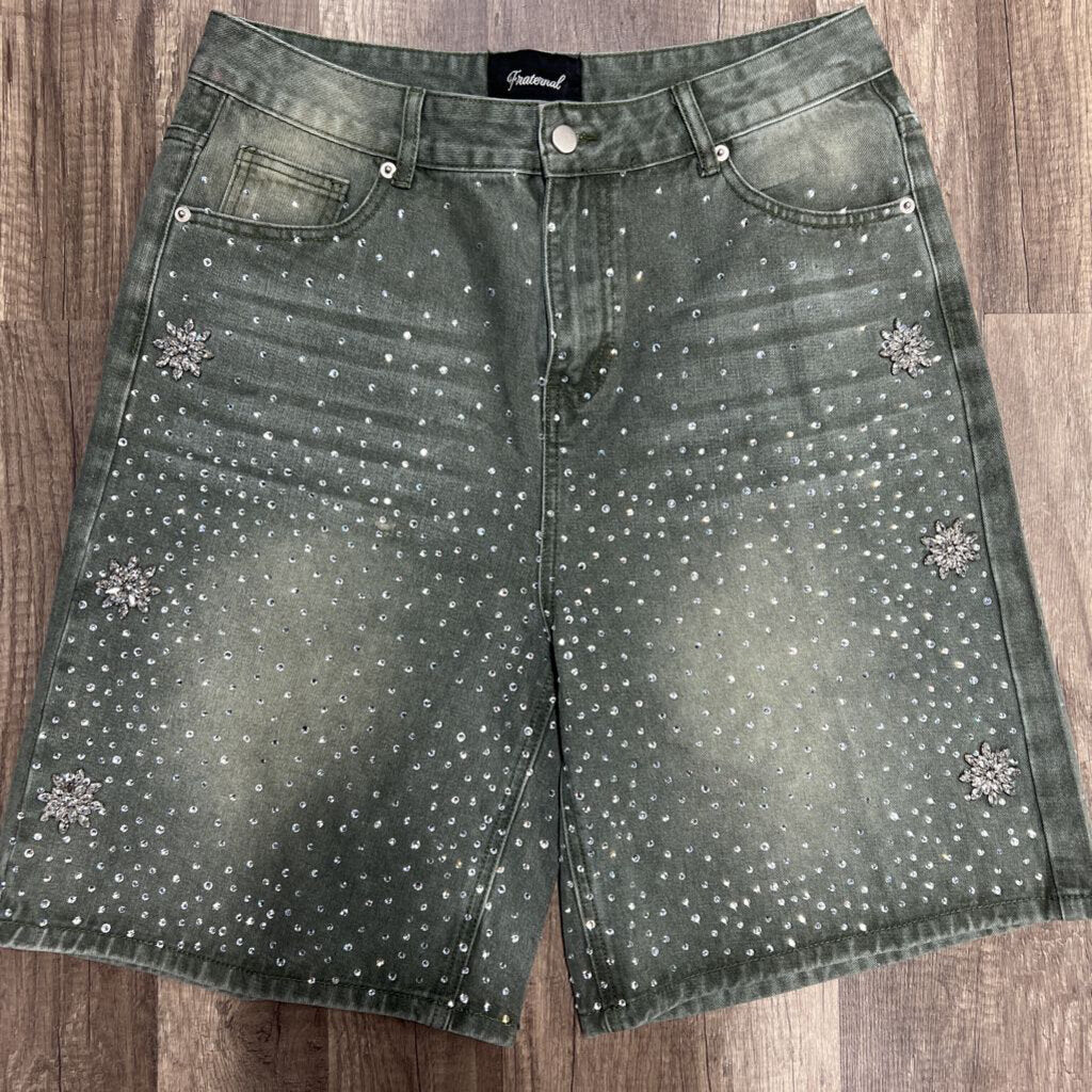 Fraternal Co Shorts olive Studded