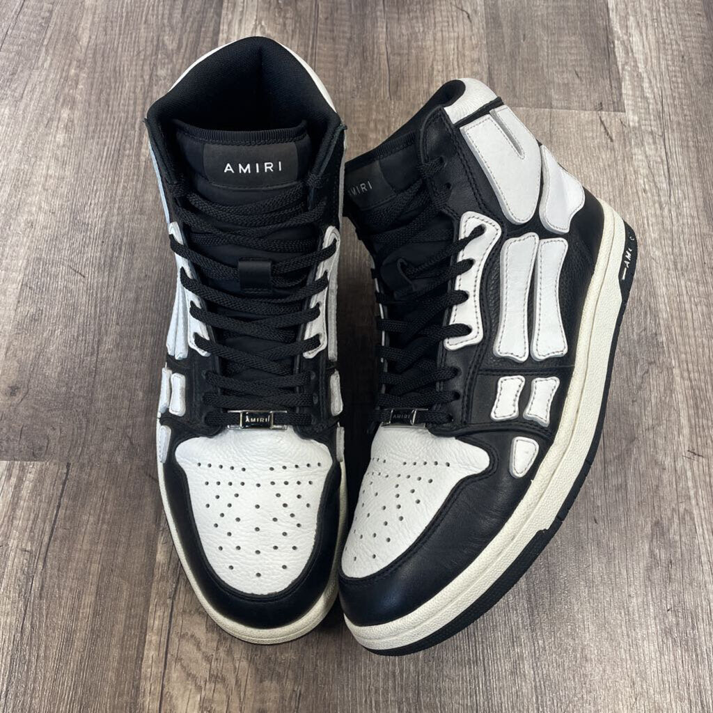 Amiri skel top hi black white (NO BOX)