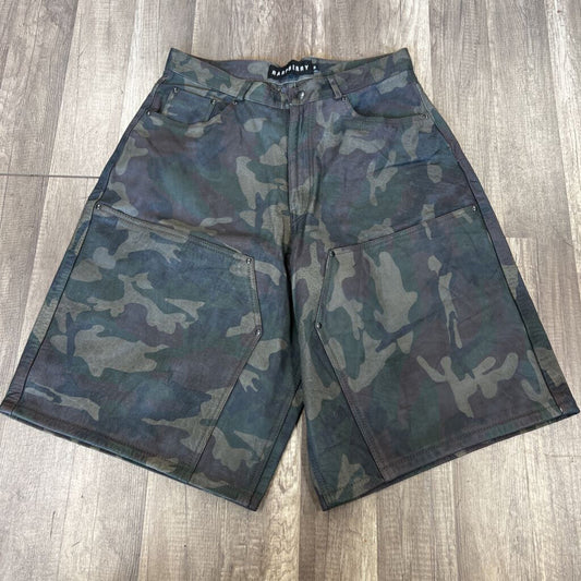 Raspberry Hills Leather Camo Shorts