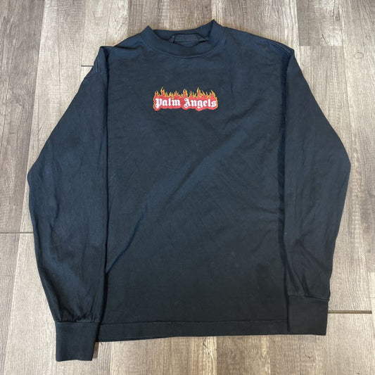 Palm Angle Black L/S Flame Logo