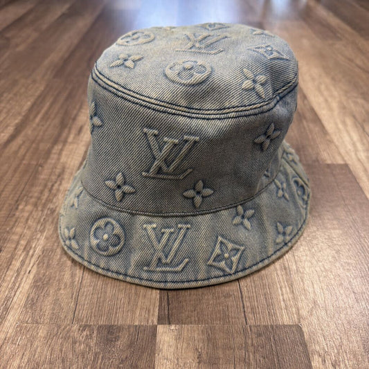 LV Louis Vuitton denim bucket hat