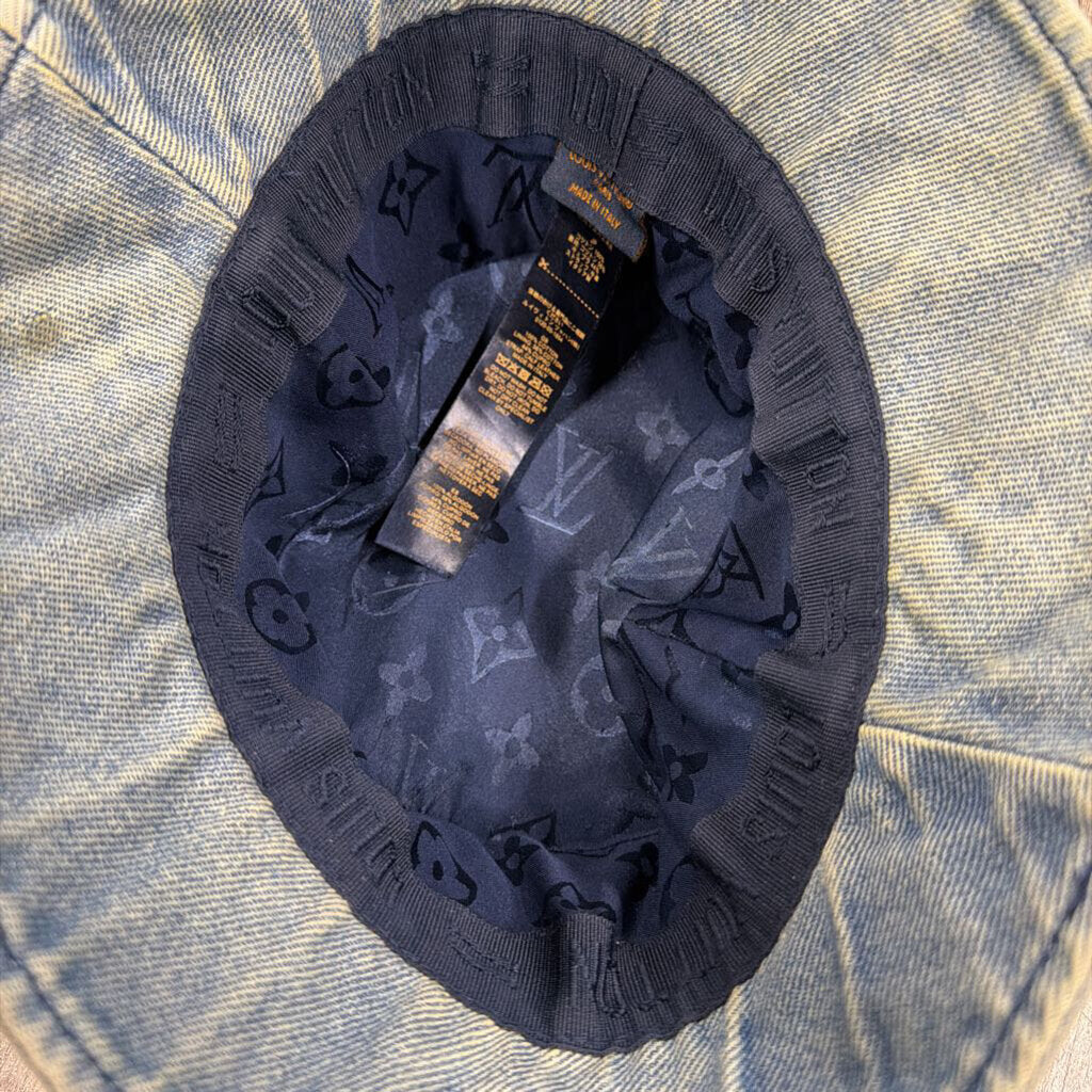 LV Louis Vuitton denim bucket hat