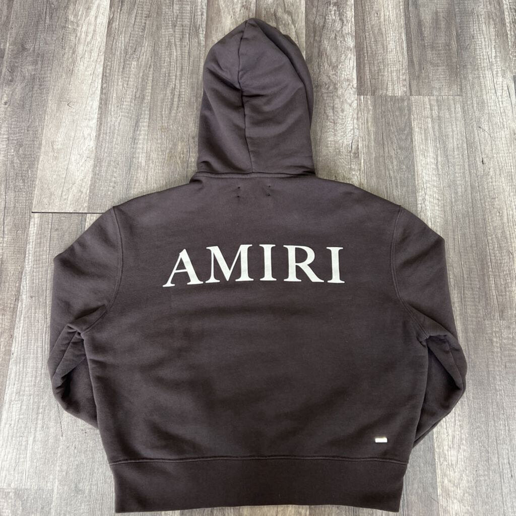Amiri Brown Logo Hoodie