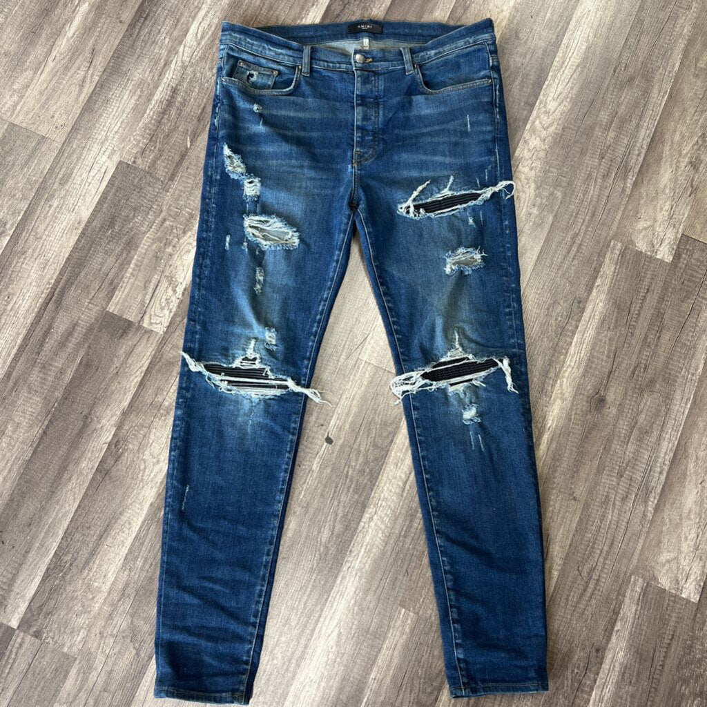 Amiri Jean MX1 Blue Black Patch