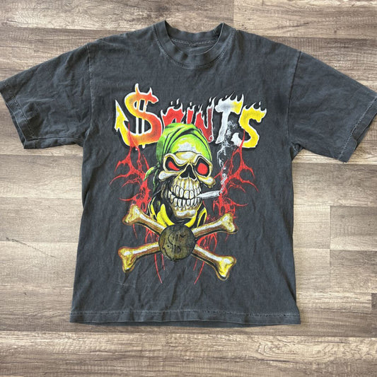 Saints shirt green skull