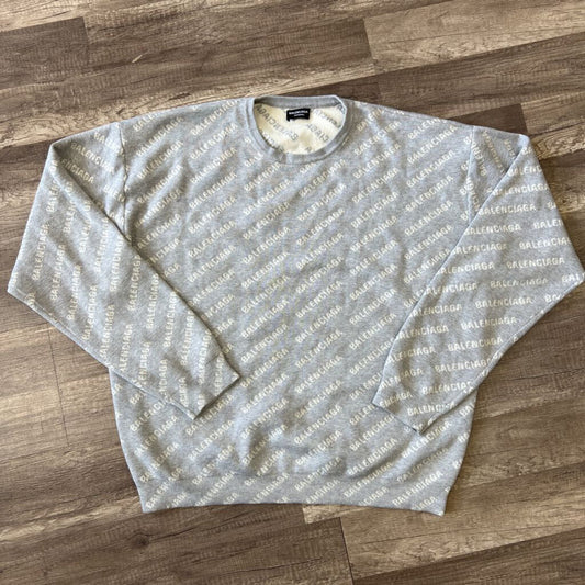Balenciaga sweater grey logo