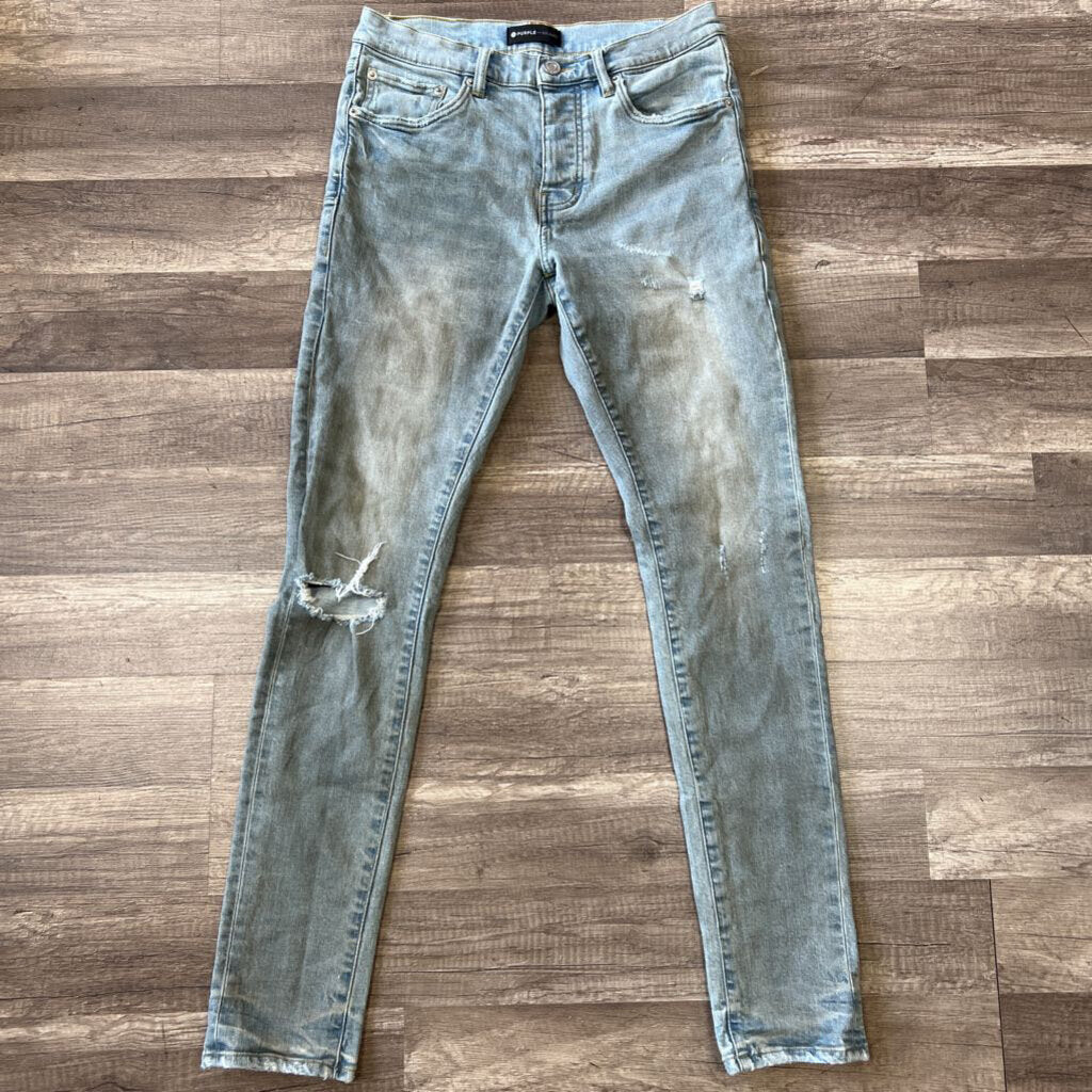 Purple jean blue medium wash