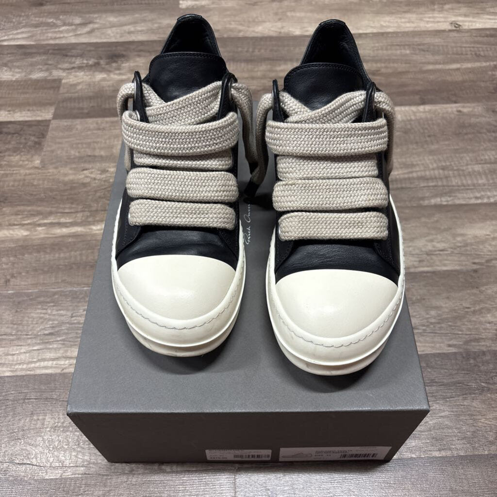 Rick owens ramone low top leather jumbo lace
