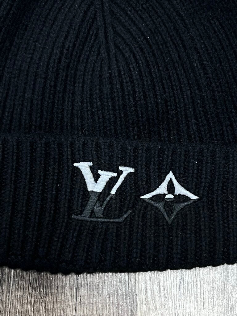 LV Louis Vuitton Beanie Black Grey