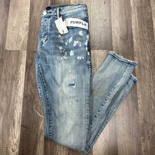 Purple Jean Blue paint splatter
