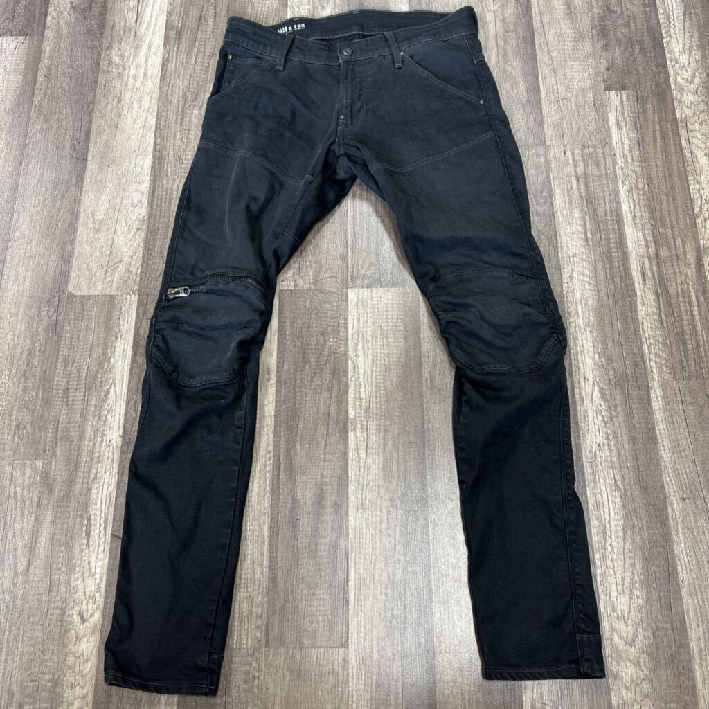 G star Jean Black Zipper Knee