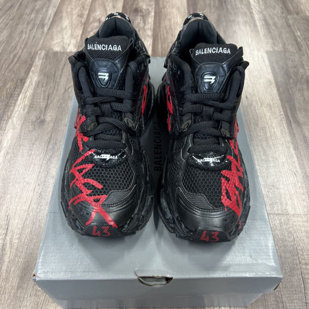Balenciaga Runner Black Red Logo