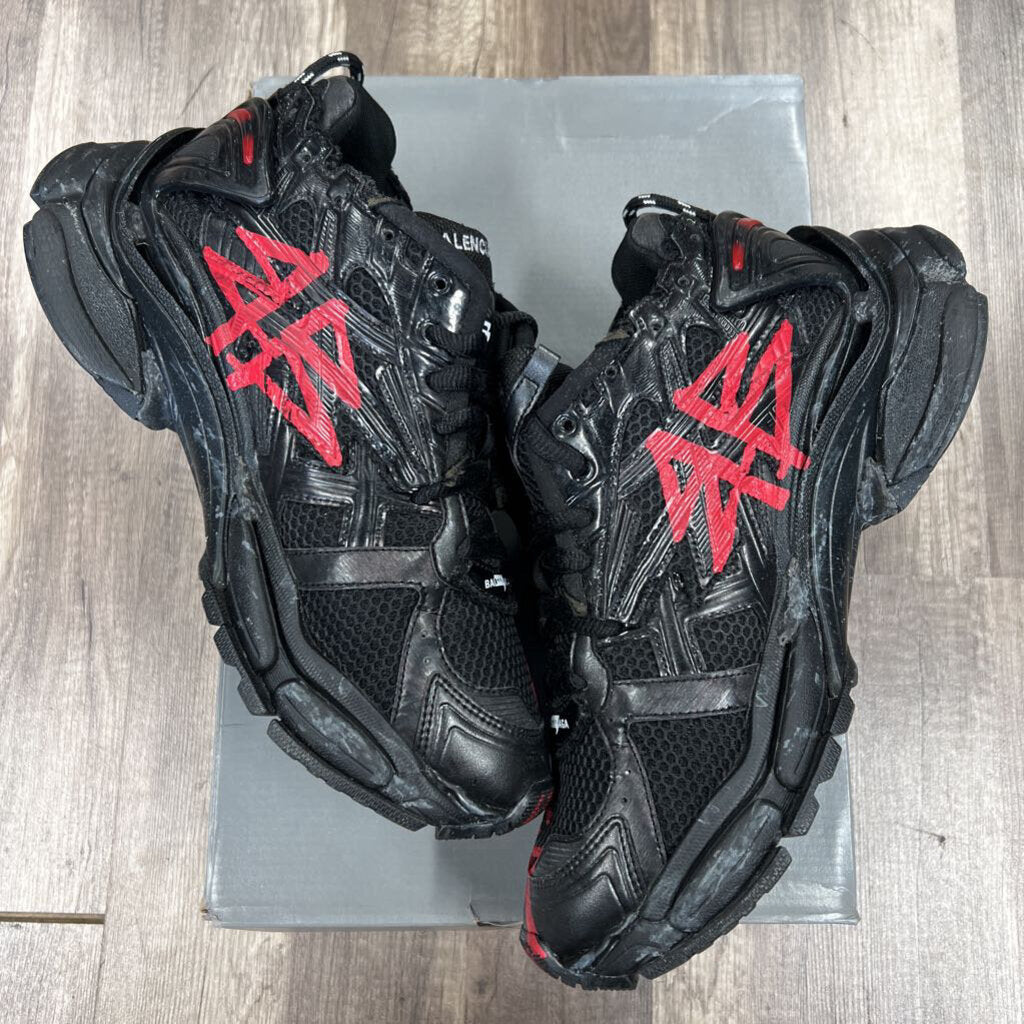 Balenciaga Runner Red Graffti Logo