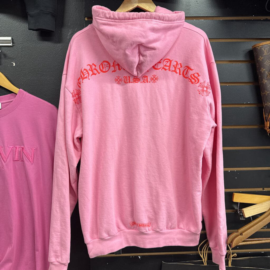Chrome hearts USA hoodie pink